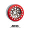 1.9 AR04 6 Lug Aluminum Beadlock Wheels (2)