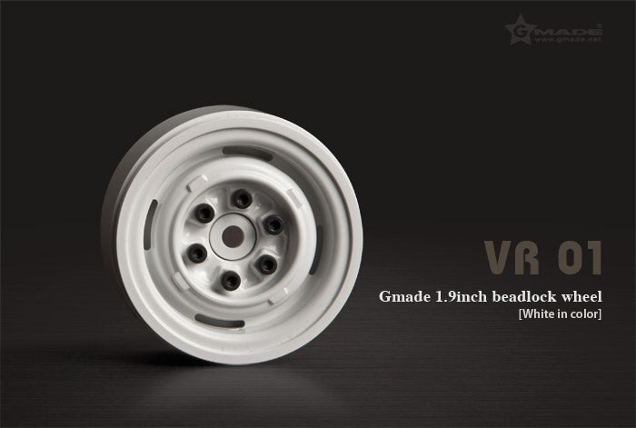 1.9 VR01 Beadlock Wheels White (2)