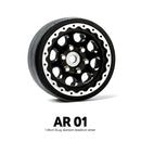 AR01 1.9 Inch 6 Lug Aluminum Beadlock Wheels (2)