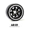 AR01 1.9 Inch 5 Lug Aluminum Beadlock Wheels (2)