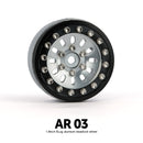 AR03 1.9 Inch 6 Lug Aluminum Beadlock Wheels (2)