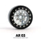 AR03 1.9 Inch 6 Lug Aluminum Beadlock Wheels (2)