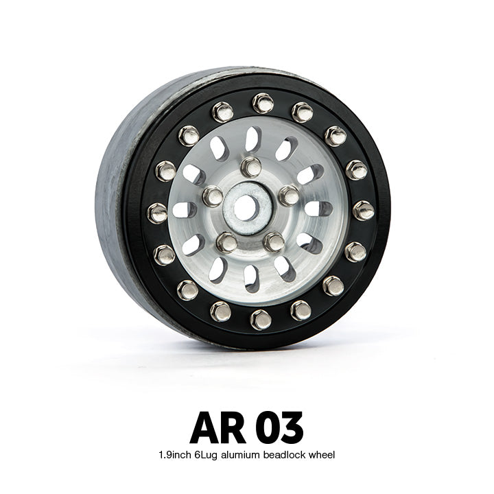 1.9 AR03 5 Lug Aluminum Beadlock Wheels (2)