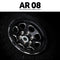1.9 AR08 6 Lug Aluminum Beadlock Wheels (2)