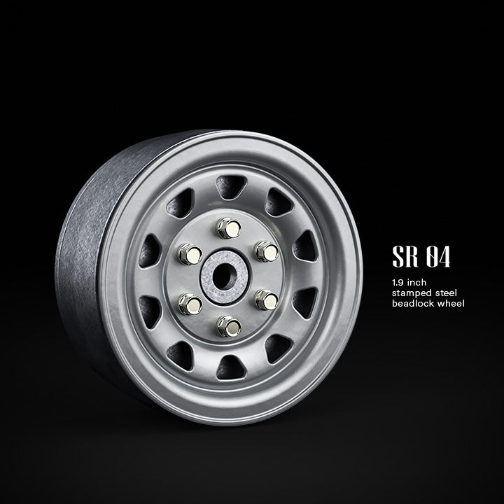 1.9 SR04 Beadlock Wheels Semigloss Silver (2)