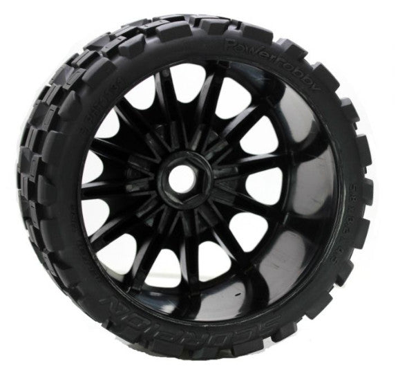 Scorpion Belted Monster Truck Tires / Wheels 17mm Hex Sport (2)